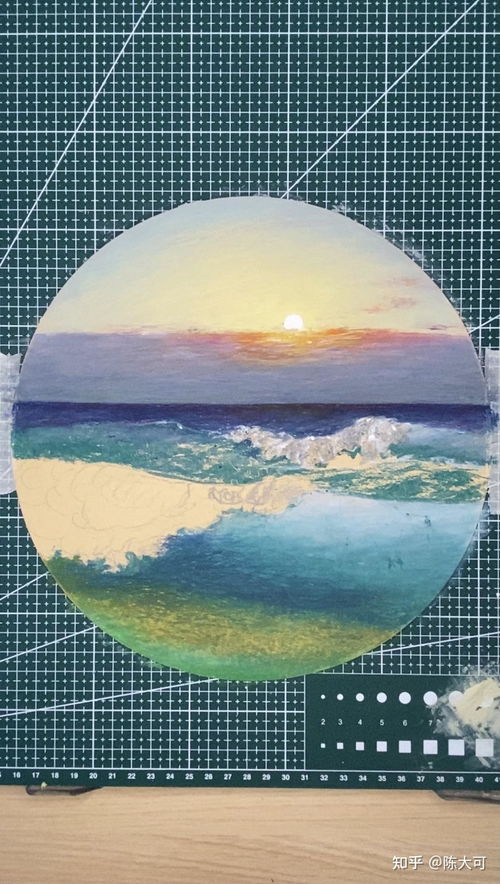 油畫棒繪制大海的詳細(xì)步驟與美術(shù)圖案設(shè)計(jì)服務(wù)